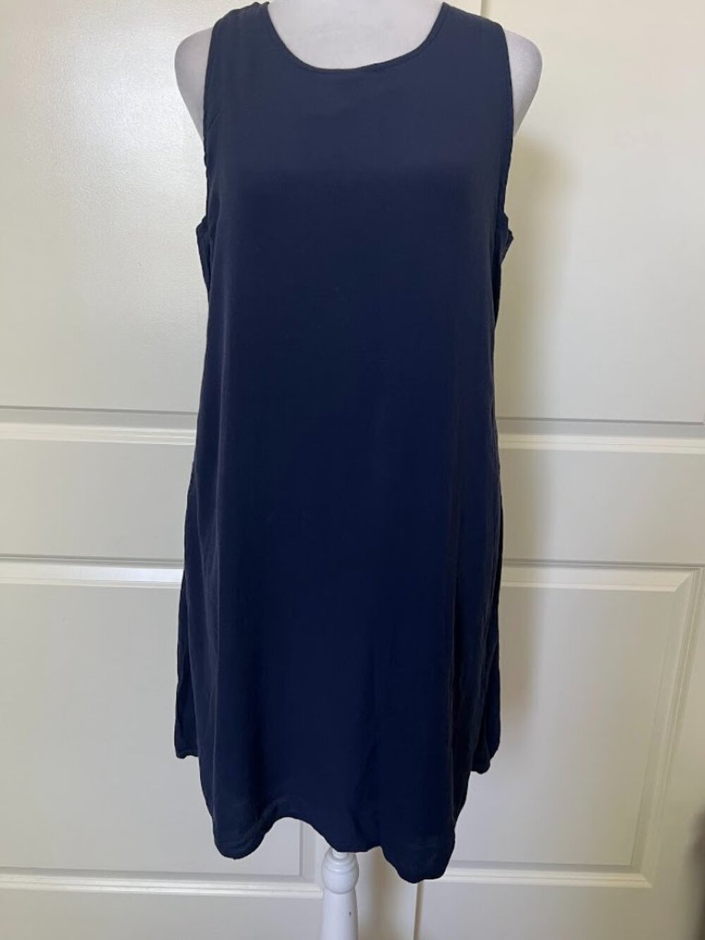 Gap Blue Navy Blue Sleeveless Back Tie Tank Dress Size Medium